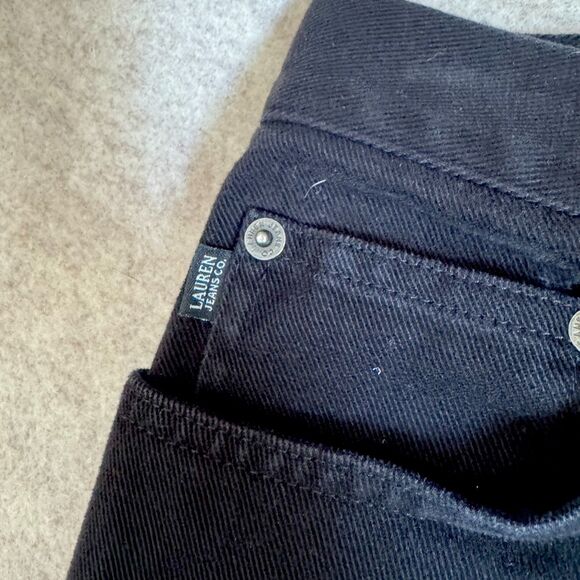 Vtg y2k Ralph Lauren black straight high rise jeans women’s 10 (fits 6/8) READ - Picture 5 of 10